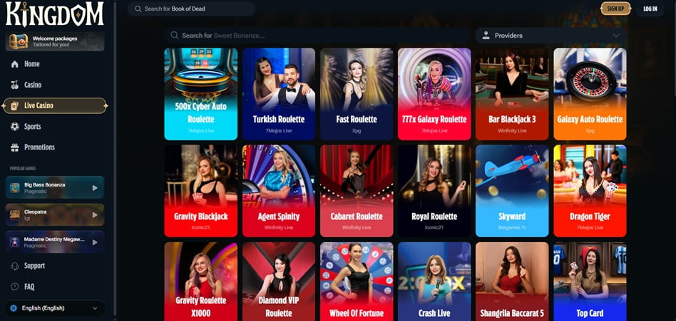 Kingdom Casino live casino